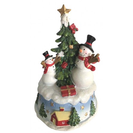 Carillon pupazzi di neve all'albero di Natale