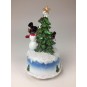 Carillon pupazzi di neve all'albero di Natale