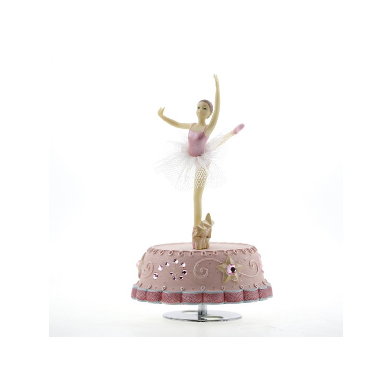 Carillon rosa con ballerina danzante