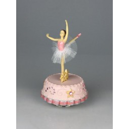 Carillon rosa con ballerina danzante 