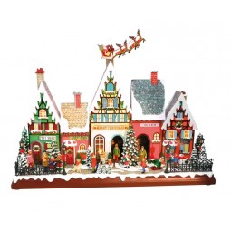 Musicbox “Houses with flying santa