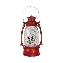 Musicbox “Red lantern with glitter globe”