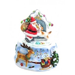 Snowglobe “Santa with dog”