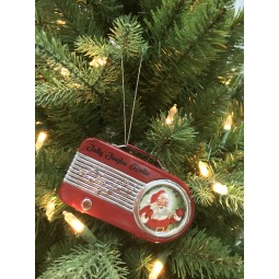 4.75in Radio Ornament - Red