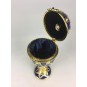 Porta gioielli in stile uovo Fabergé blu 